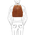 Canberra - 2 Compartments leather backpack